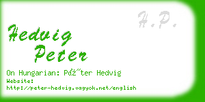 hedvig peter business card